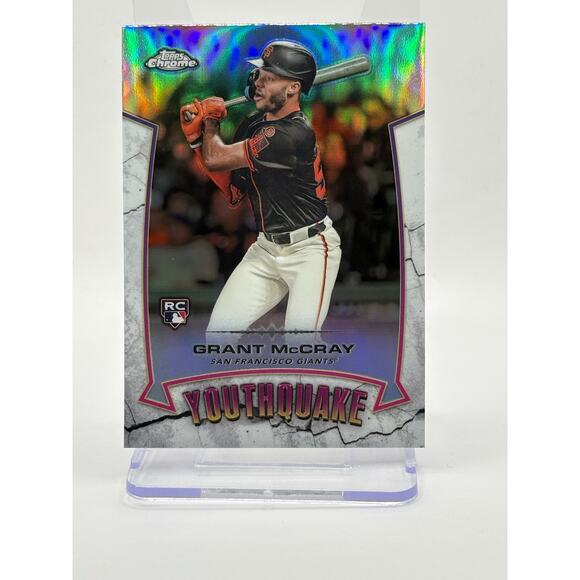 2025 Topps Chrome Grant McCray Rookie Youthquake Refractor San Francisco Giants - Picture 1 of 2
